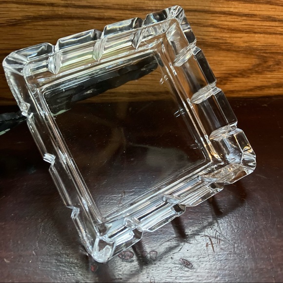 Vintage Square Glass Ashtray - Picture 3 of 8